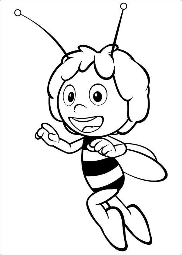 Coloring page: Maya the bee (Cartoons) #28318 - Free Printable Coloring Pages