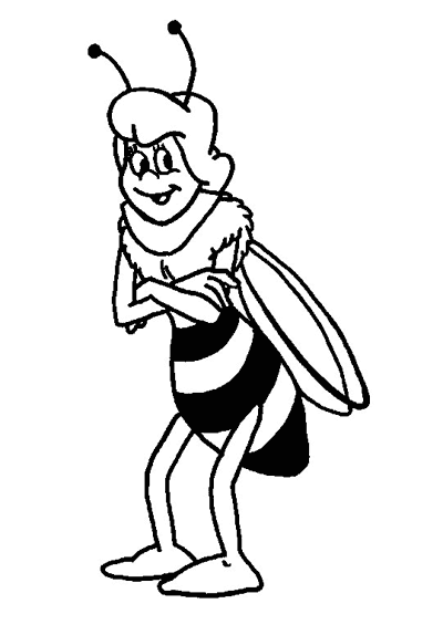 Coloring page: Maya the bee (Cartoons) #28320 - Free Printable Coloring Pages