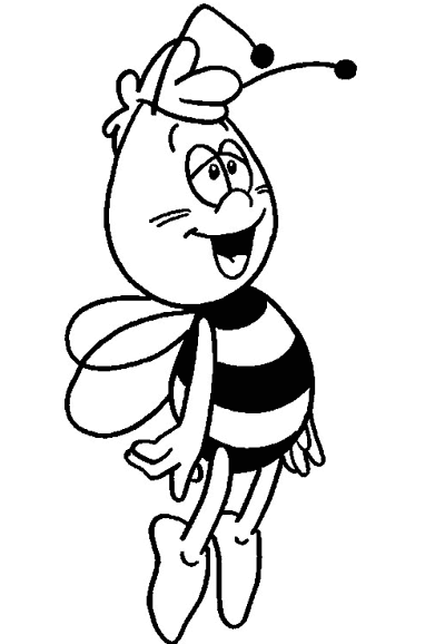 Coloring page: Maya the bee (Cartoons) #28324 - Free Printable Coloring Pages