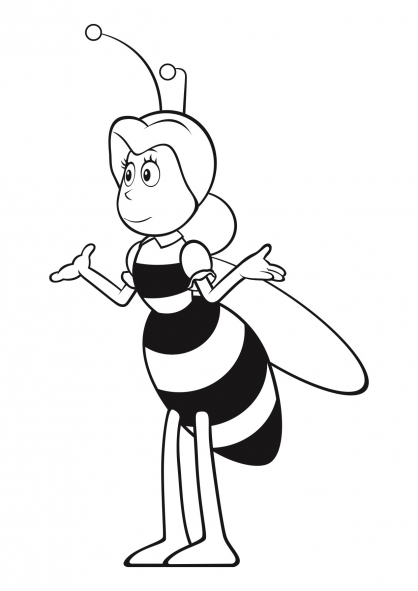 Coloring page: Maya the bee (Cartoons) #28328 - Free Printable Coloring Pages