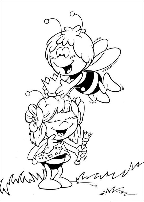 Coloring page: Maya the bee (Cartoons) #28335 - Free Printable Coloring Pages