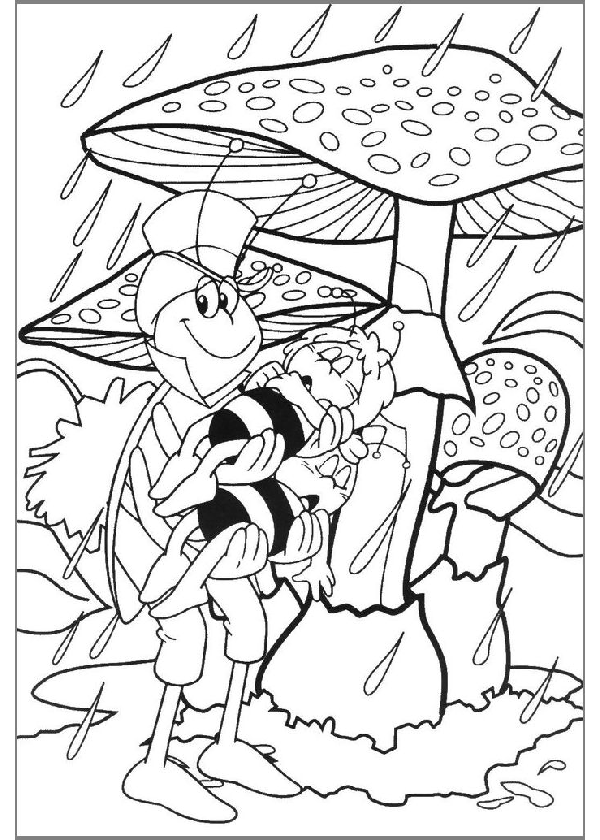 Coloring page: Maya the bee (Cartoons) #28340 - Free Printable Coloring Pages