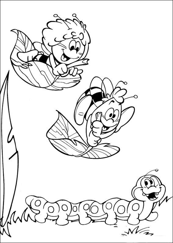 Coloring page: Maya the bee (Cartoons) #28343 - Free Printable Coloring Pages