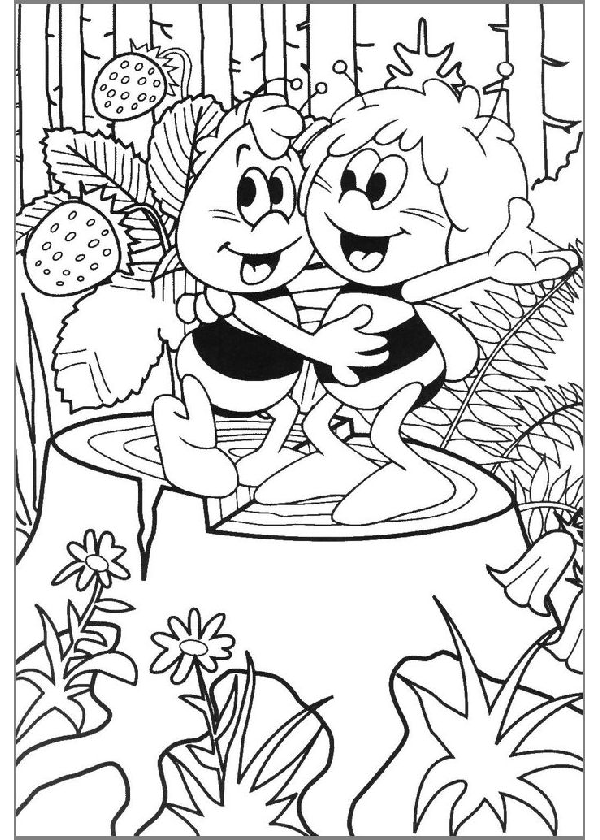 Coloring page: Maya the bee (Cartoons) #28355 - Free Printable Coloring Pages