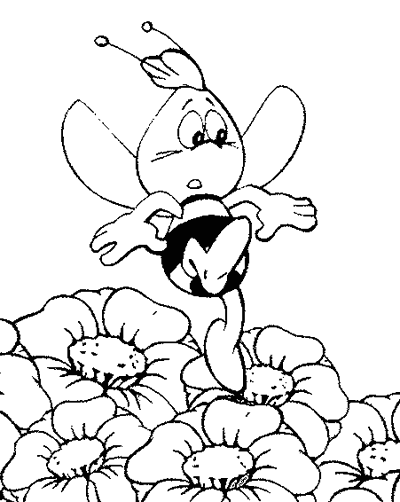 Coloring page: Maya the bee (Cartoons) #28357 - Free Printable Coloring Pages