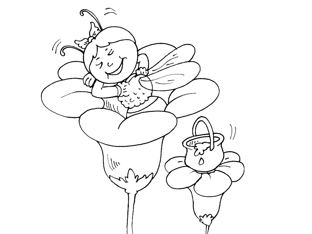 Coloring page: Maya the bee (Cartoons) #28359 - Free Printable Coloring Pages