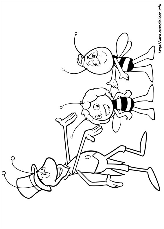 Coloring page: Maya the bee (Cartoons) #28391 - Free Printable Coloring Pages