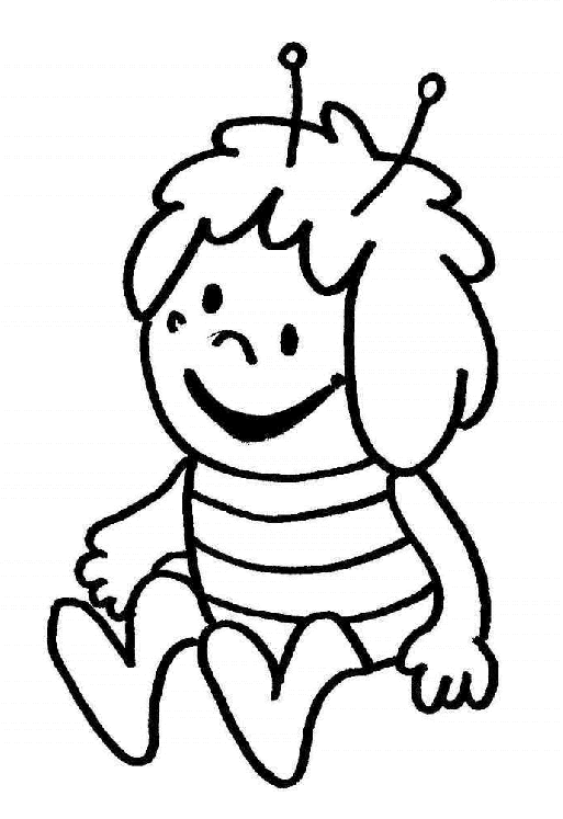 Coloring page: Maya the bee (Cartoons) #28397 - Free Printable Coloring Pages