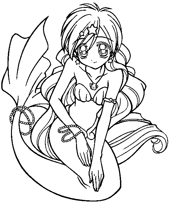 Coloring page: Mermaid Melody: Pichi Pichi Pitch (Cartoons) #53693 - Free Printable Coloring Pages