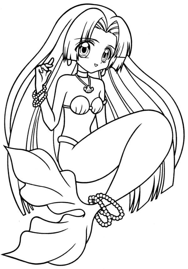 Coloring page: Mermaid Melody: Pichi Pichi Pitch (Cartoons) #53699 - Free Printable Coloring Pages