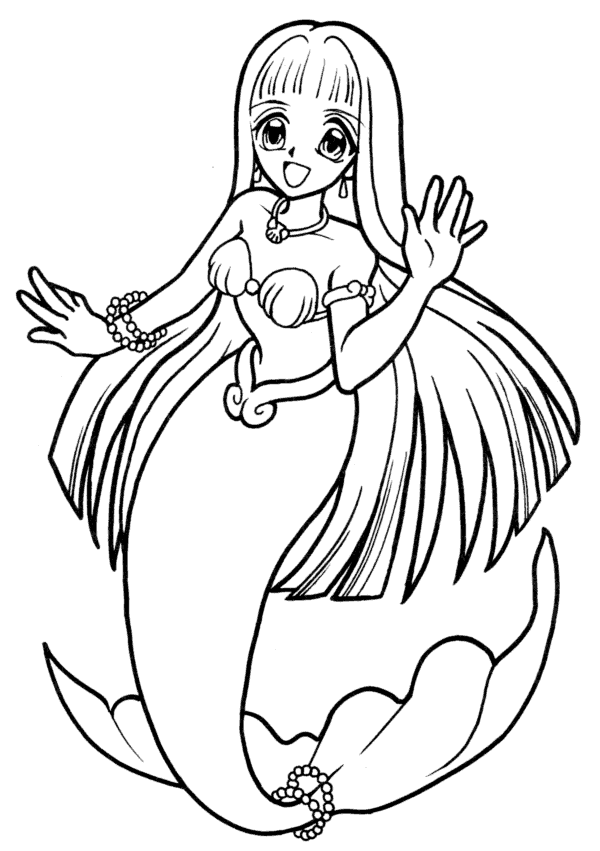 Coloring page: Mermaid Melody: Pichi Pichi Pitch (Cartoons) #53726 - Free Printable Coloring Pages