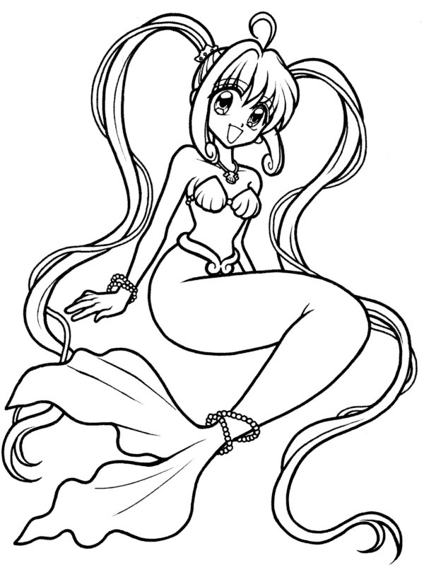 Coloring page: Mermaid Melody: Pichi Pichi Pitch (Cartoons) #53745 - Free Printable Coloring Pages