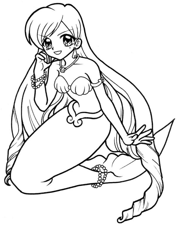 Coloring page: Mermaid Melody: Pichi Pichi Pitch (Cartoons) #53751 - Free Printable Coloring Pages