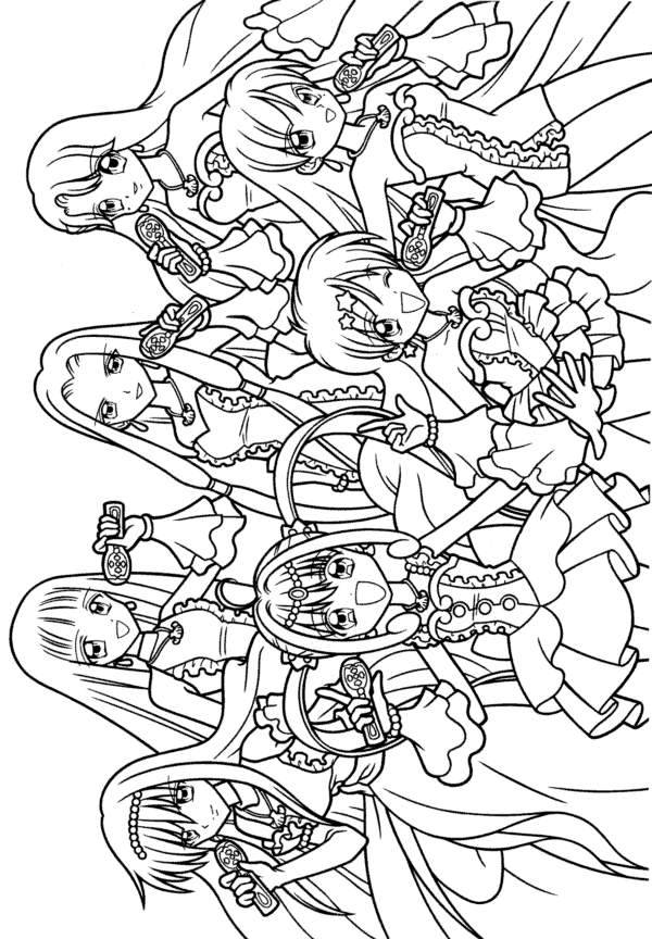 Coloring page: Mermaid Melody: Pichi Pichi Pitch (Cartoons) #53763 - Free Printable Coloring Pages