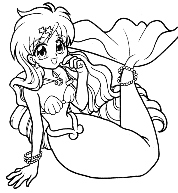 Coloring page: Mermaid Melody: Pichi Pichi Pitch (Cartoons) #53776 - Free Printable Coloring Pages