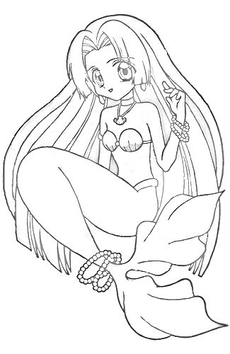 Coloring page: Mermaid Melody: Pichi Pichi Pitch (Cartoons) #53778 - Free Printable Coloring Pages