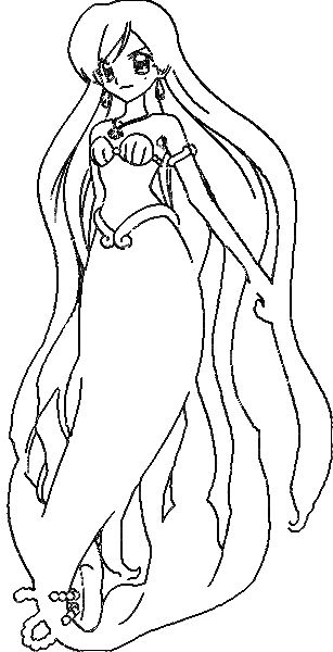 Coloring page: Mermaid Melody: Pichi Pichi Pitch (Cartoons) #53781 - Free Printable Coloring Pages