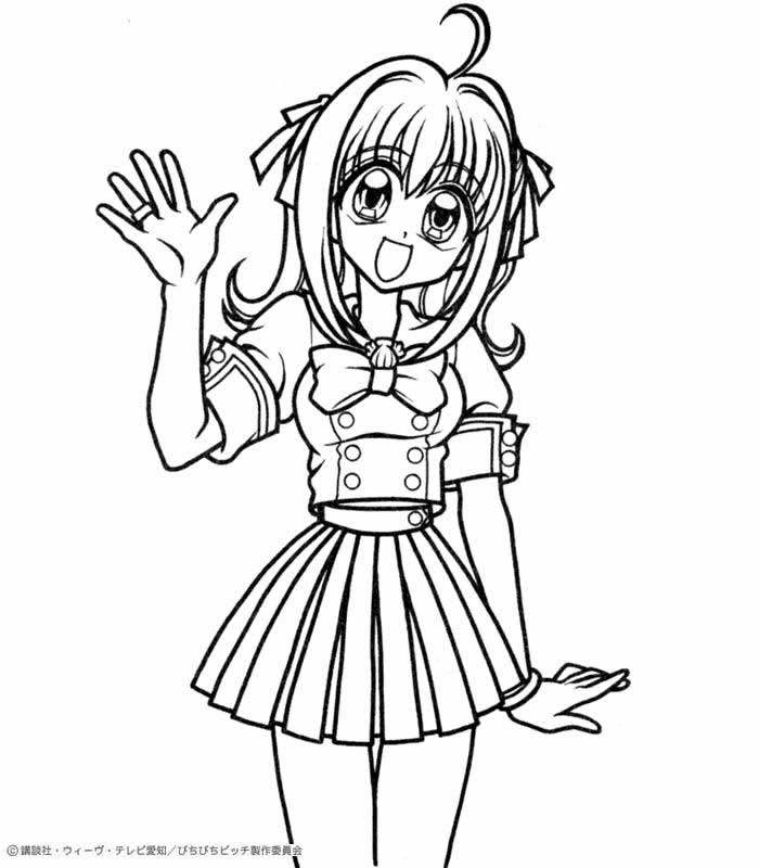 Coloring page: Mermaid Melody: Pichi Pichi Pitch (Cartoons) #53788 - Free Printable Coloring Pages