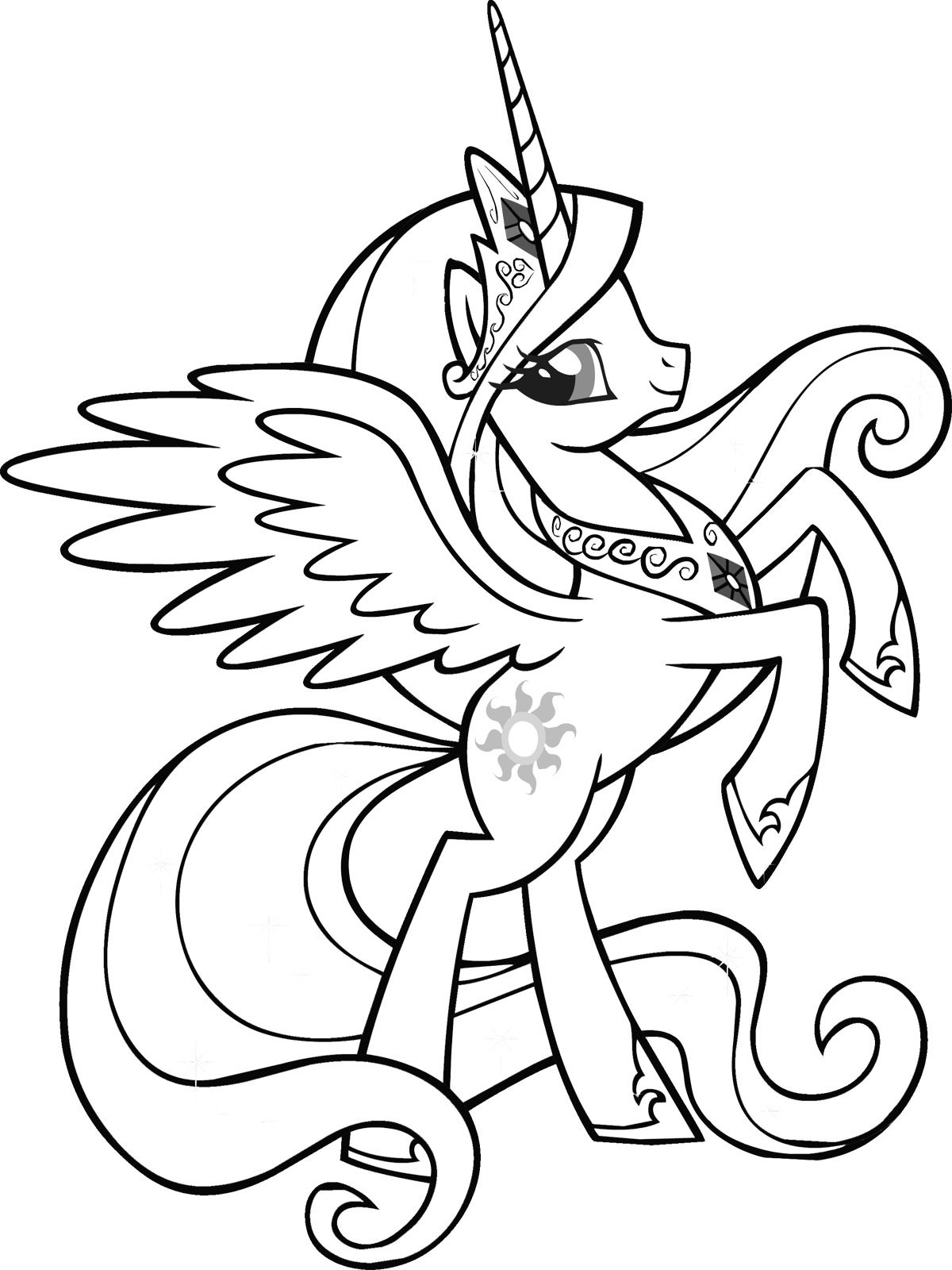 Coloring page: My Little Pony (Cartoons) #41873 - Free Printable Coloring Pages