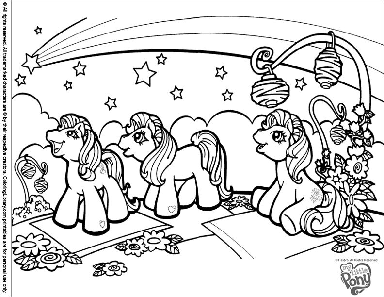 Coloring page: My Little Pony (Cartoons) #42062 - Free Printable Coloring Pages