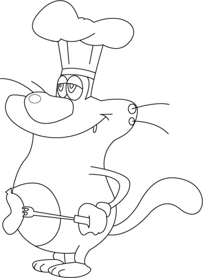 Coloring page: Oggy and the Cockroaches (Cartoons) #37857 - Free Printable Coloring Pages