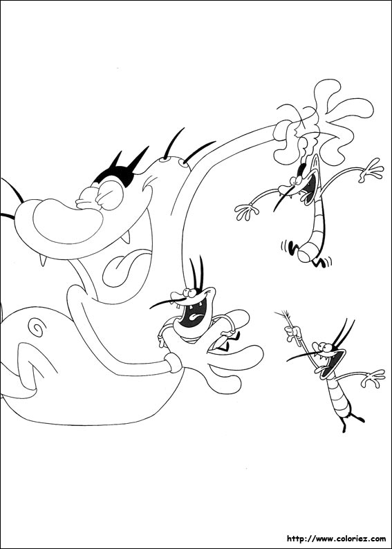 Coloring page: Oggy and the Cockroaches (Cartoons) #37865 - Free Printable Coloring Pages