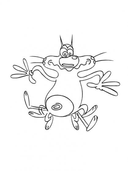 Coloring page: Oggy and the Cockroaches (Cartoons) #37867 - Free Printable Coloring Pages