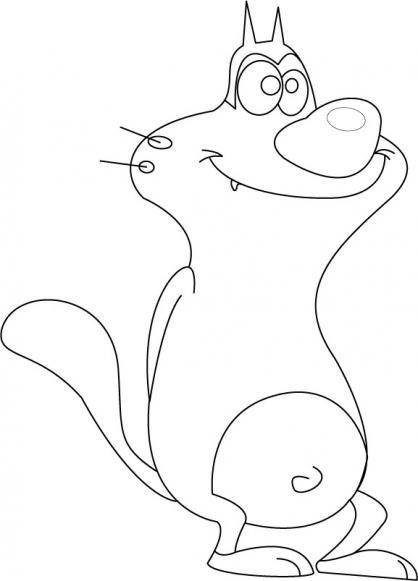 Coloring page: Oggy and the Cockroaches (Cartoons) #37870 - Free Printable Coloring Pages