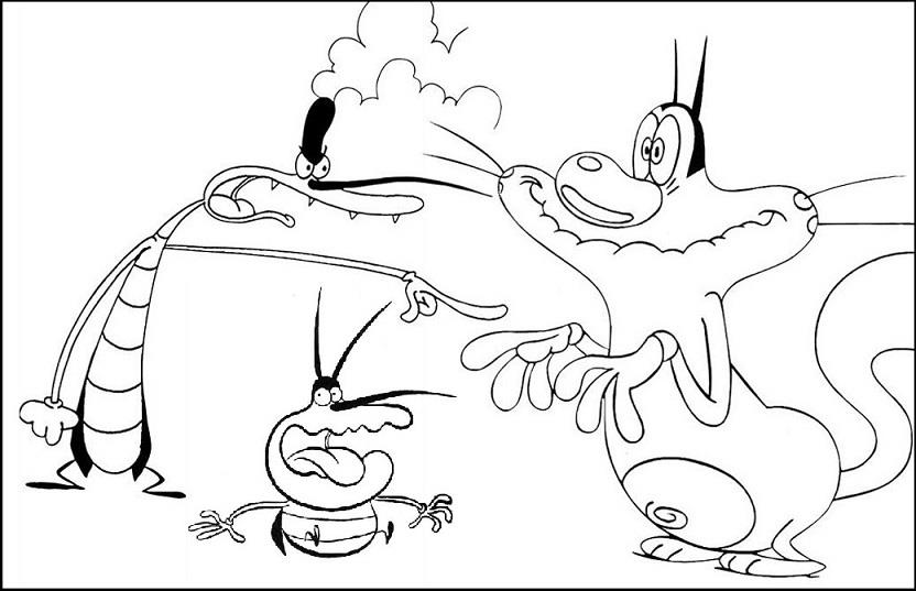 Drawing Oggy and the Cockroaches #37873 (Cartoons) – Printable coloring  pages