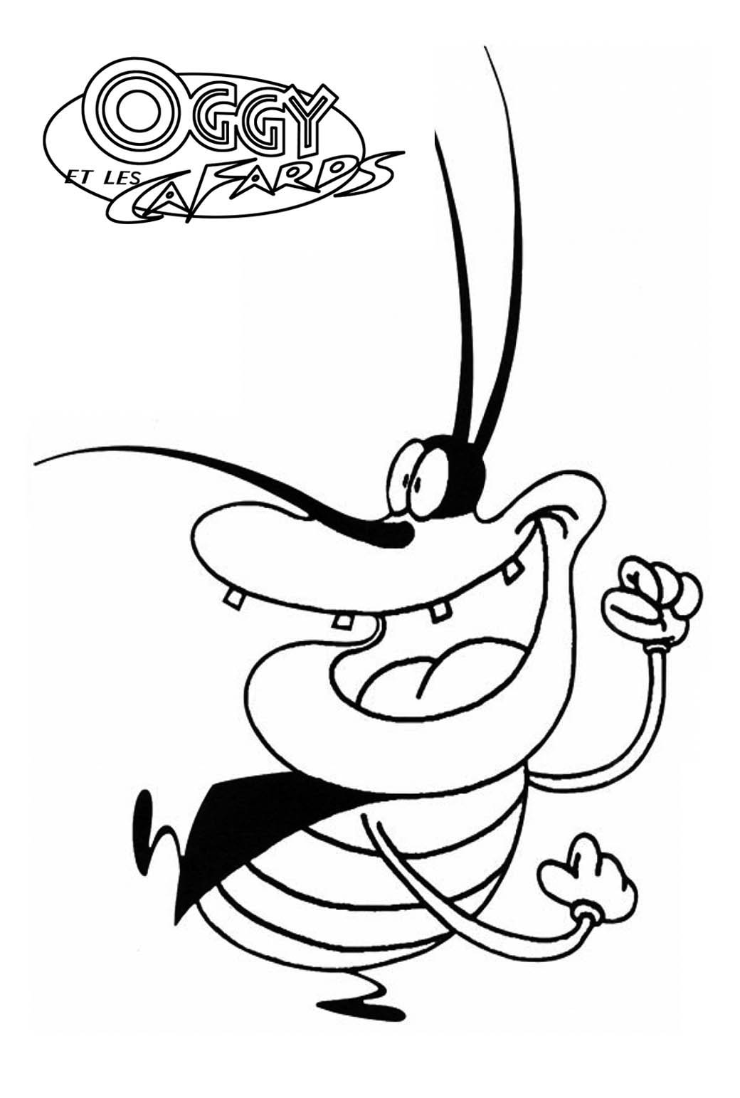 Coloring page: Oggy and the Cockroaches (Cartoons) #37875 - Free Printable Coloring Pages