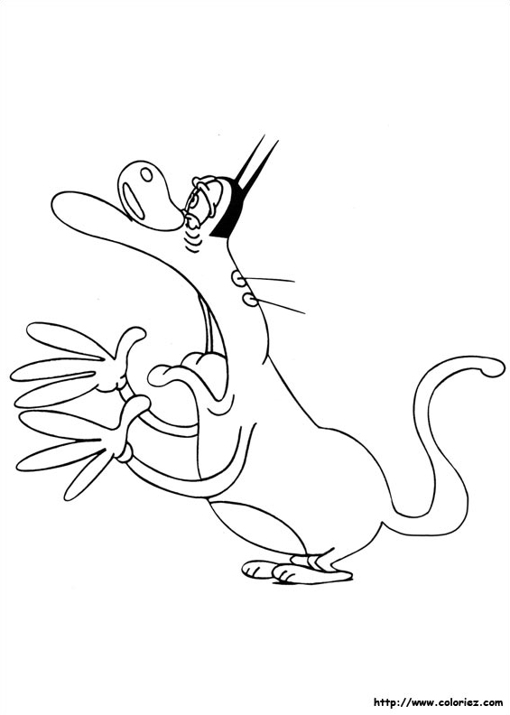 Coloring page: Oggy and the Cockroaches (Cartoons) #37879 - Free Printable Coloring Pages