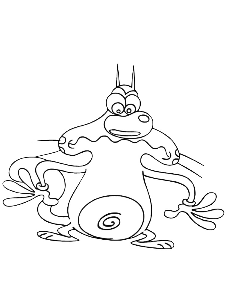 Coloring page: Oggy and the Cockroaches (Cartoons) #37880 - Free Printable Coloring Pages