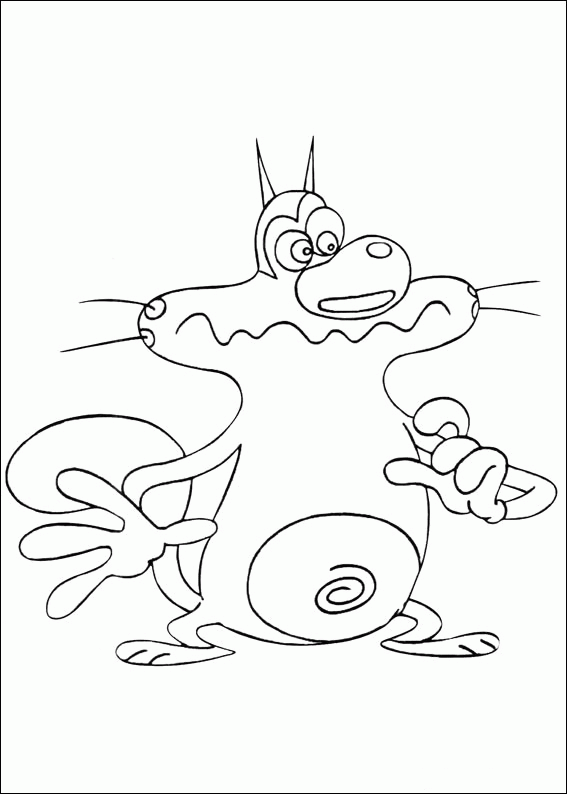 Coloring page: Oggy and the Cockroaches (Cartoons) #37887 - Free Printable Coloring Pages