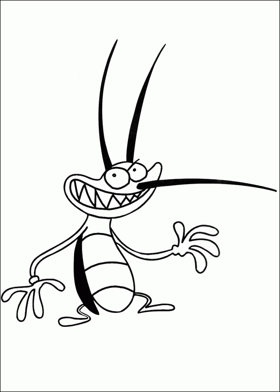 Coloring page: Oggy and the Cockroaches (Cartoons) #37893 - Free Printable Coloring Pages