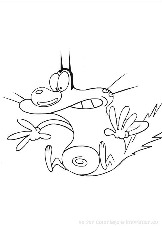 Coloring page: Oggy and the Cockroaches (Cartoons) #37909 - Free Printable Coloring Pages