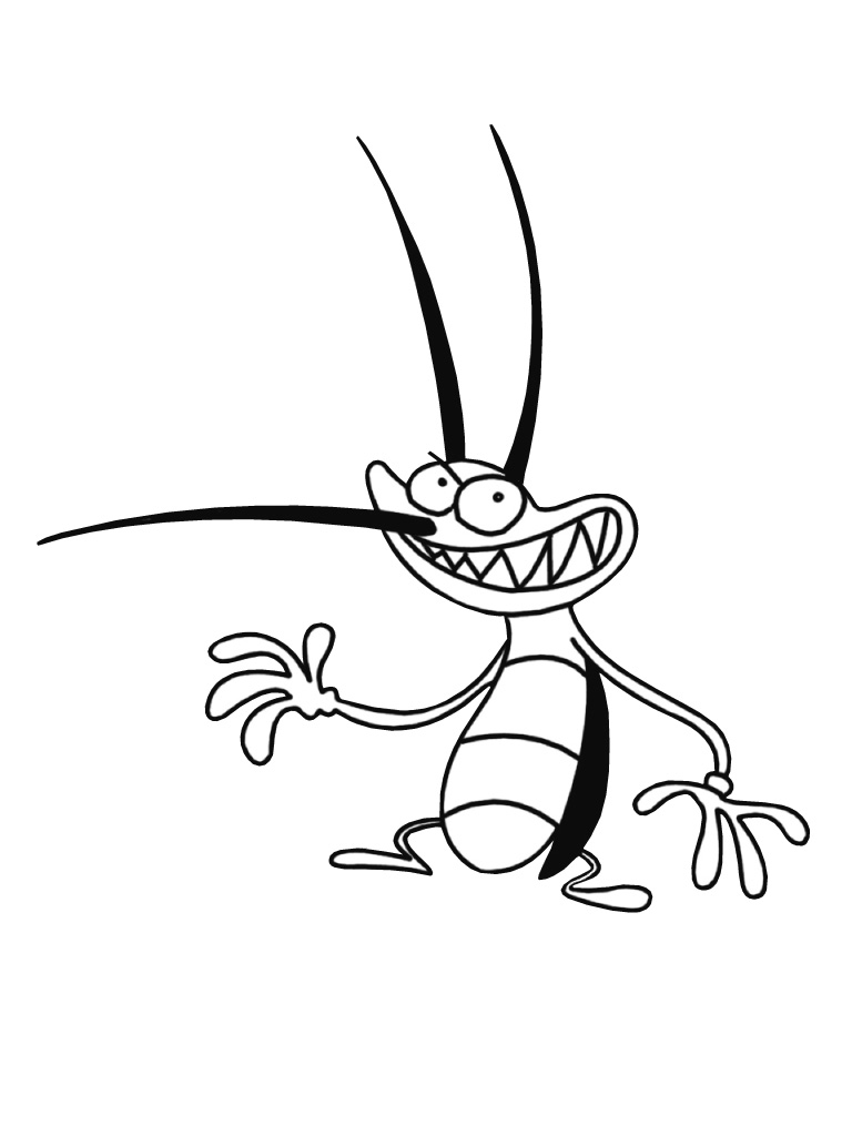 Drawing Oggy and the Cockroaches #37938 (Cartoons) – Printable coloring  pages
