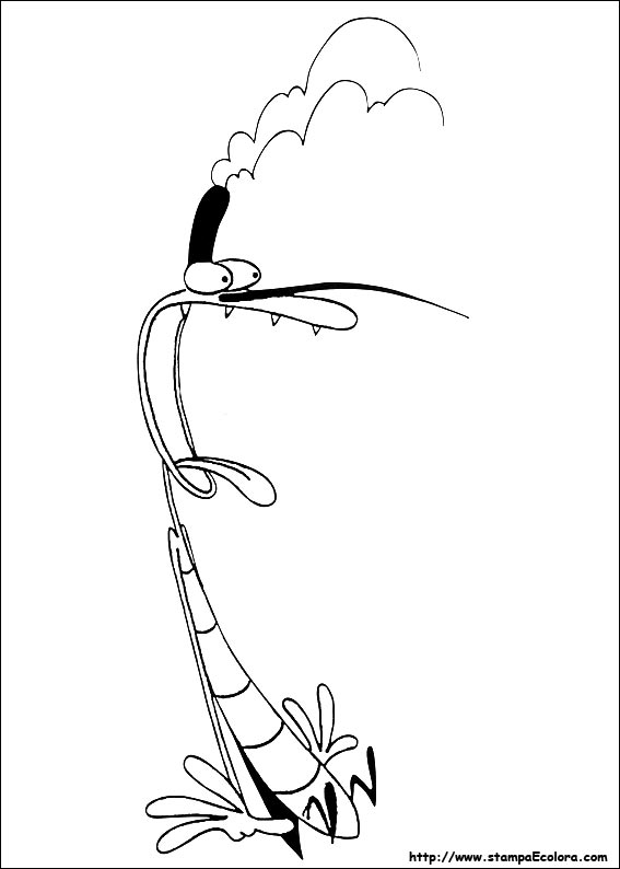 Coloring page: Oggy and the Cockroaches (Cartoons) #37940 - Free Printable Coloring Pages