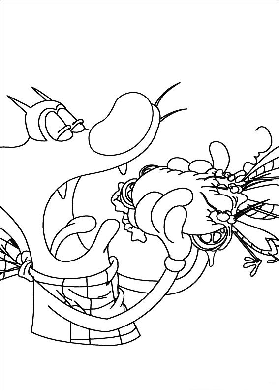 Coloring page: Oggy and the Cockroaches (Cartoons) #37957 - Free Printable Coloring Pages