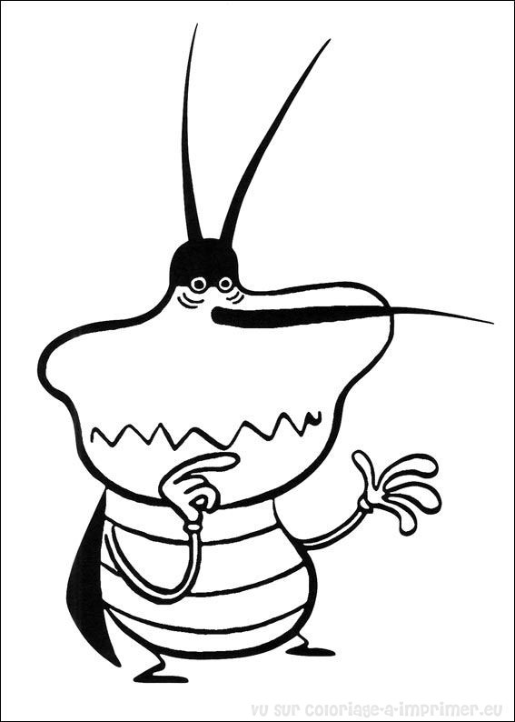 Coloring page: Oggy and the Cockroaches (Cartoons) #37968 - Free Printable Coloring Pages