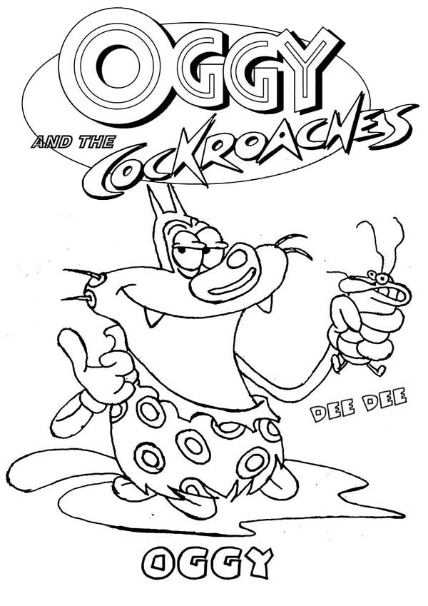 Coloring page: Oggy and the Cockroaches (Cartoons) #37991 - Free Printable Coloring Pages