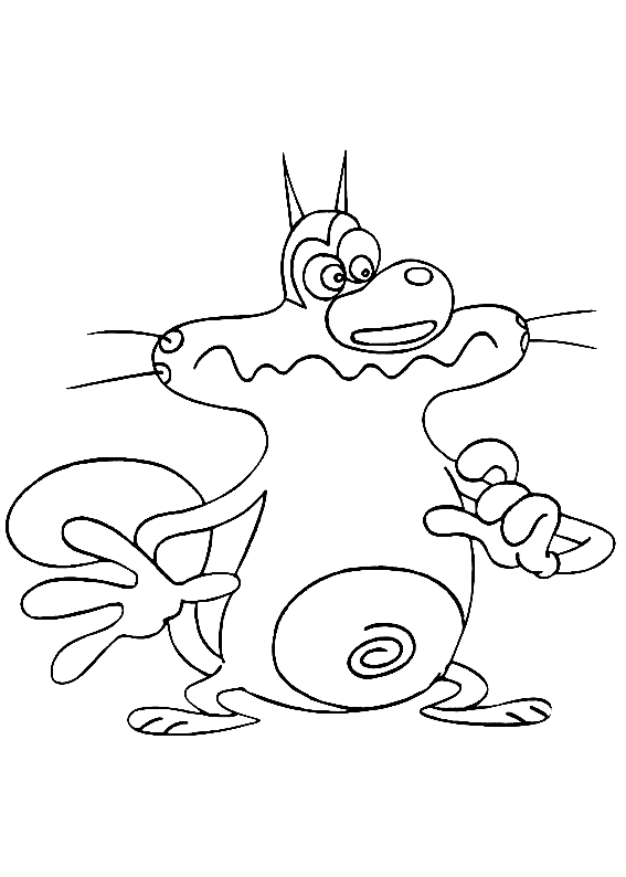 Coloring page: Oggy and the Cockroaches (Cartoons) #37997 - Free Printable Coloring Pages