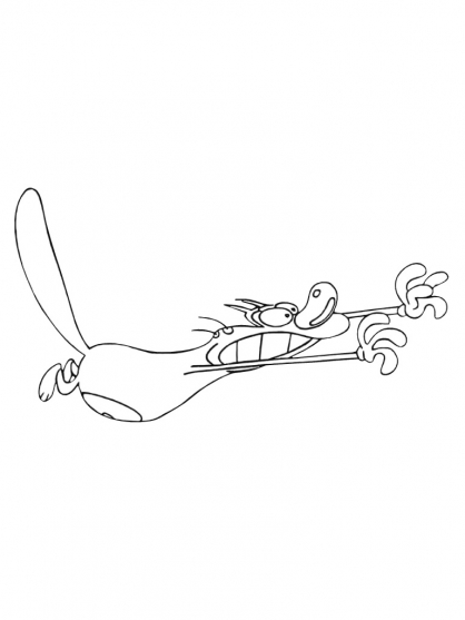 Coloring page: Oggy and the Cockroaches (Cartoons) #38007 - Free Printable Coloring Pages