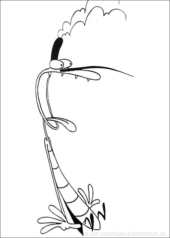 Coloring page: Oggy and the Cockroaches (Cartoons) #38019 - Free Printable Coloring Pages