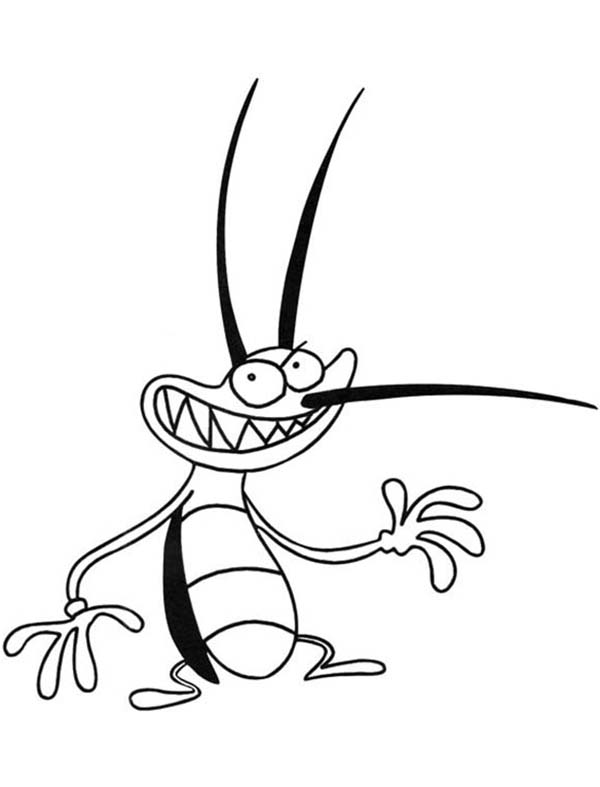 Coloring page: Oggy and the Cockroaches (Cartoons) #38037 - Free Printable Coloring Pages