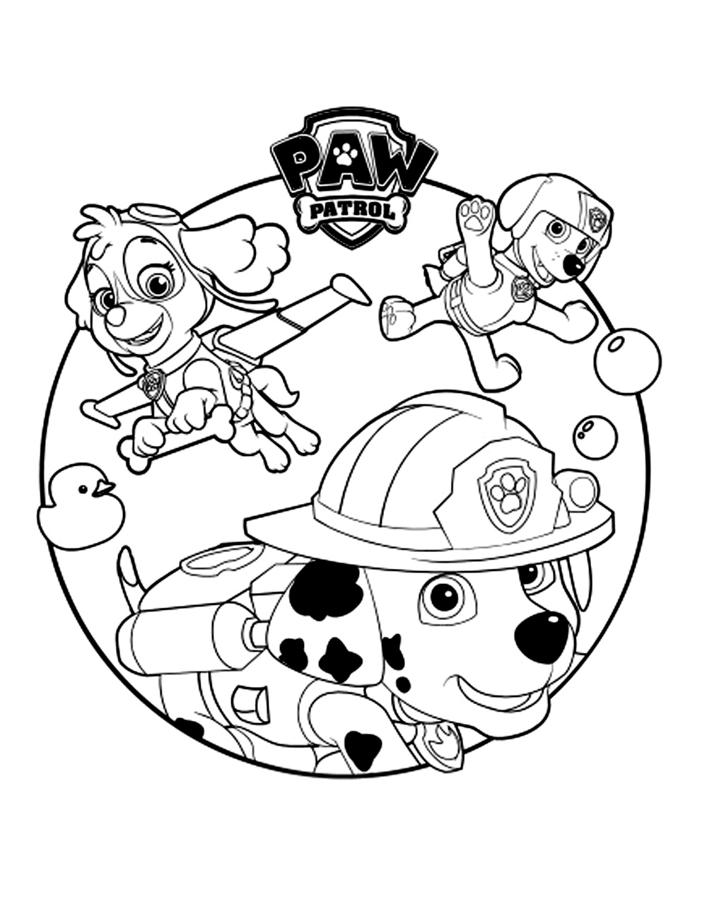 Coloring page: Paw Patrol (Cartoons) #44242 - Free Printable Coloring Pages