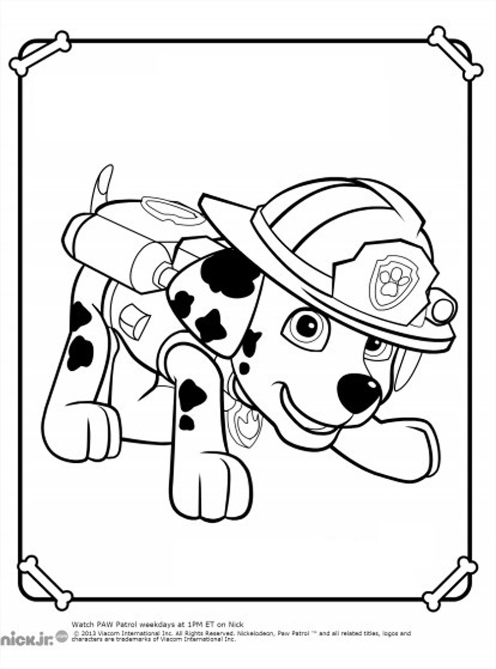 Coloring page: Paw Patrol (Cartoons) #44243 - Free Printable Coloring Pages
