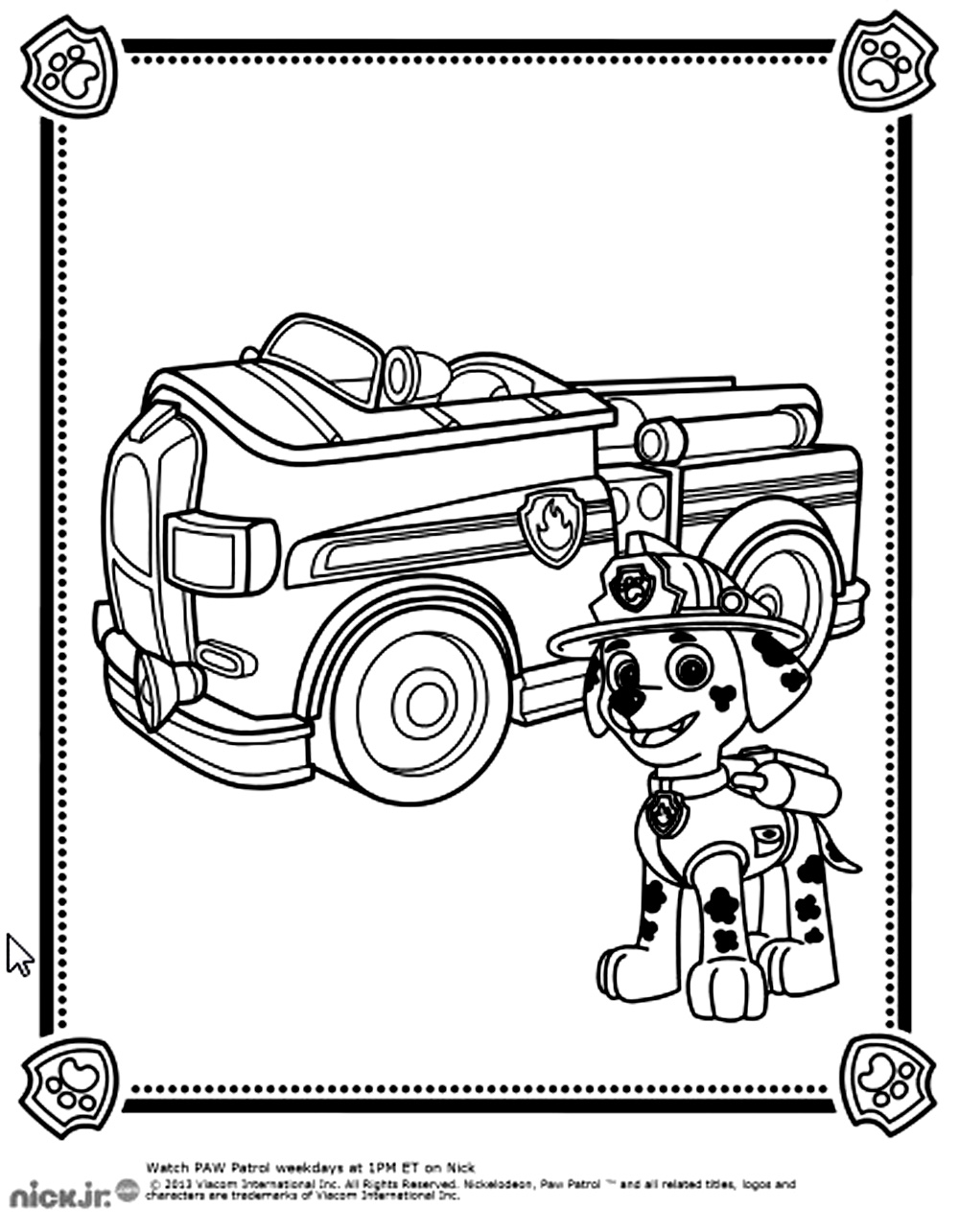 Coloring page: Paw Patrol (Cartoons) #44254 - Free Printable Coloring Pages