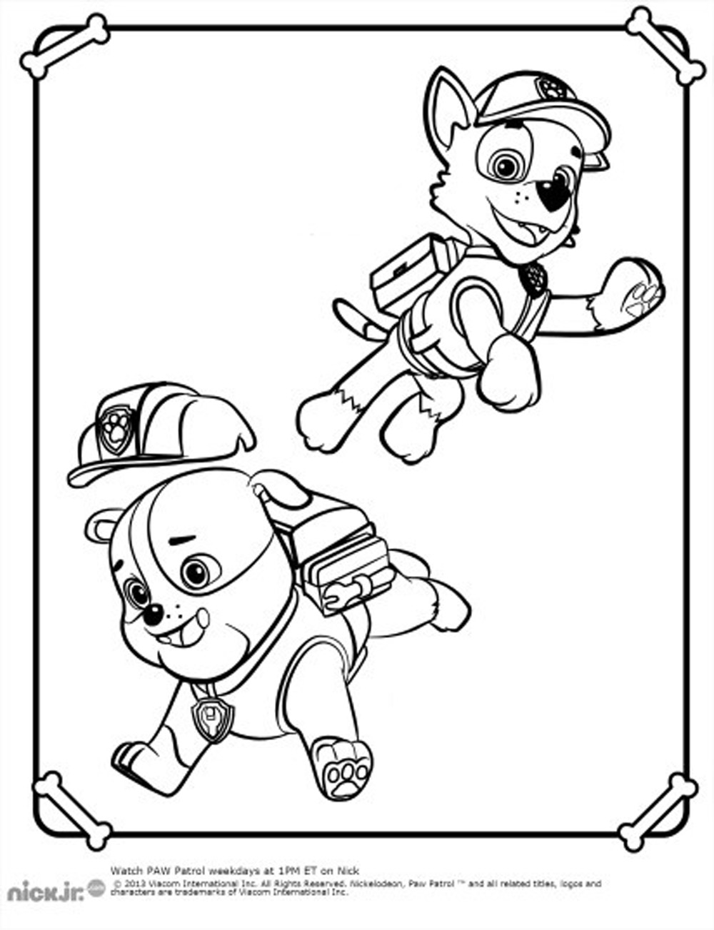 Coloring page: Paw Patrol (Cartoons) #44255 - Free Printable Coloring Pages