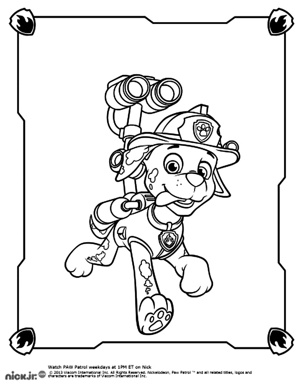 Coloring page: Paw Patrol (Cartoons) #44256 - Free Printable Coloring Pages