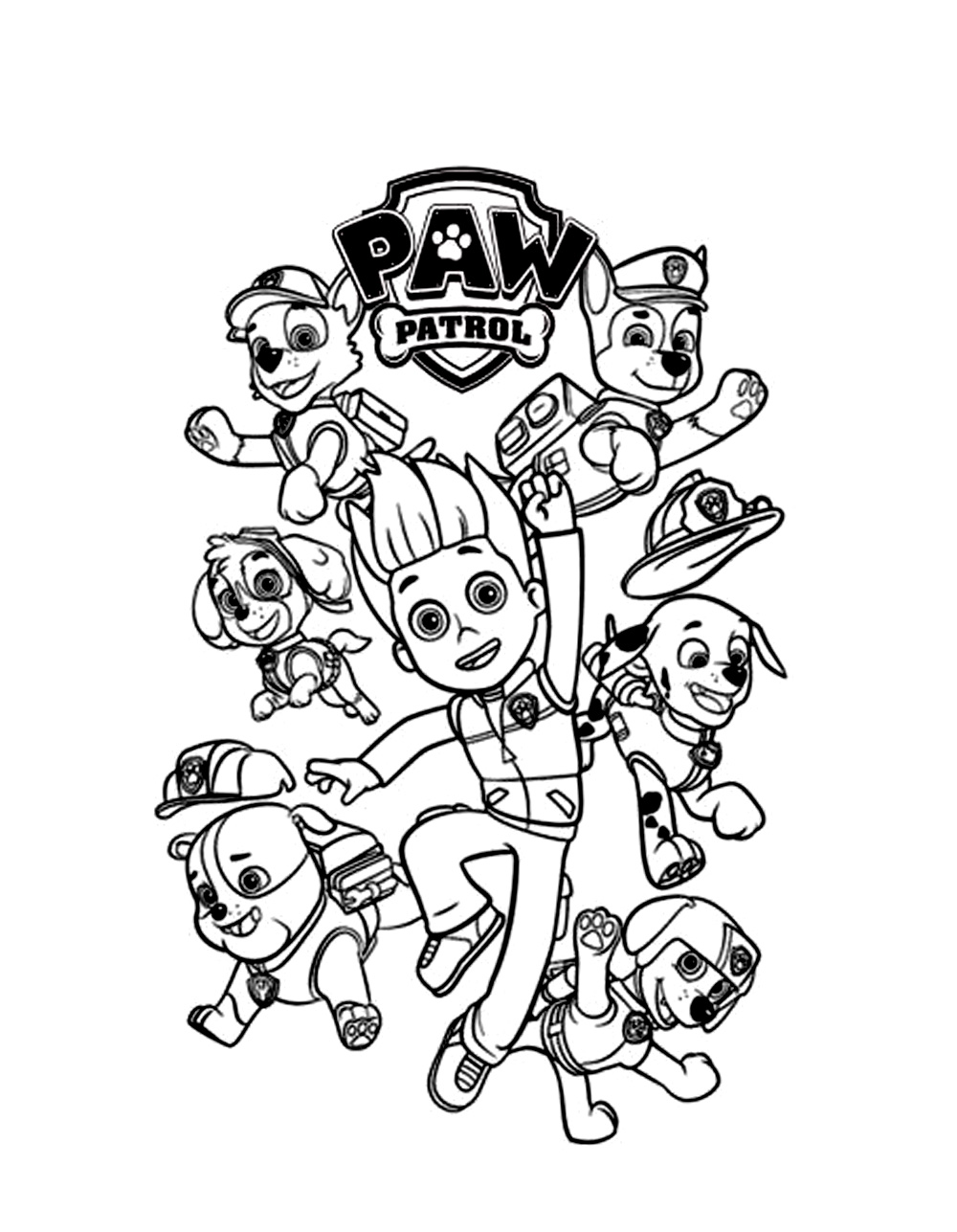 Coloring page: Paw Patrol (Cartoons) #44259 - Free Printable Coloring Pages